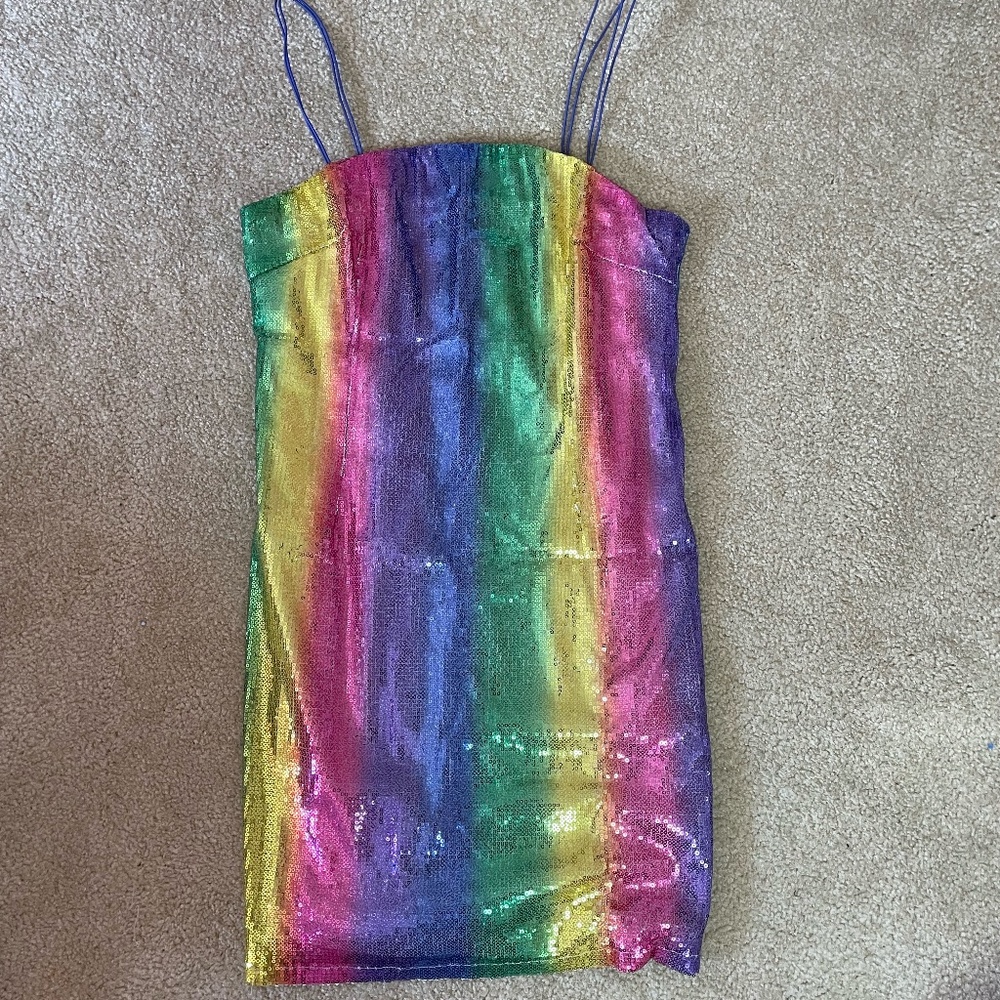 Rainbow Sequin Dress